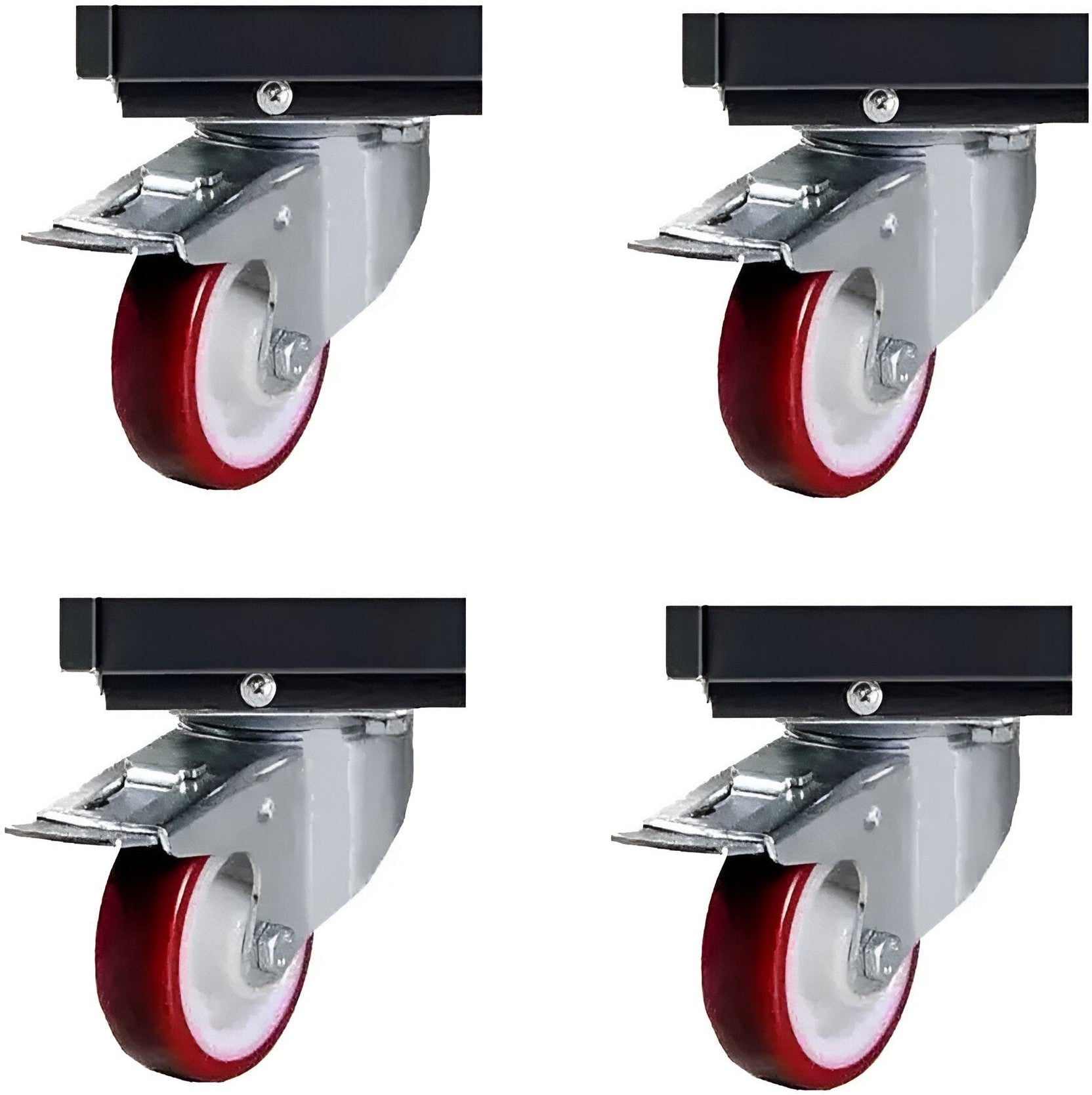 Hydra-Kool - 3.6" Stainless Steel Locking Casters For KPM, KFM, KGL-OF, KGH, & KBD Cases (40”, 50”, 60” & 80”), Set of 4 - KT002A