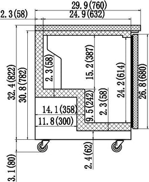 IKON - 28" Stainless Steel 2 Drawers Electric Under Counter Refrigerator - IUC28R-2D (Available March/April)