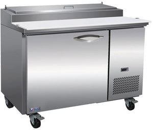 IKON - 47" Stainless Steel One Section Pizza Prep Table with 2 Drawers & Removable Polyethylene Cutting Board - IPP47-2D