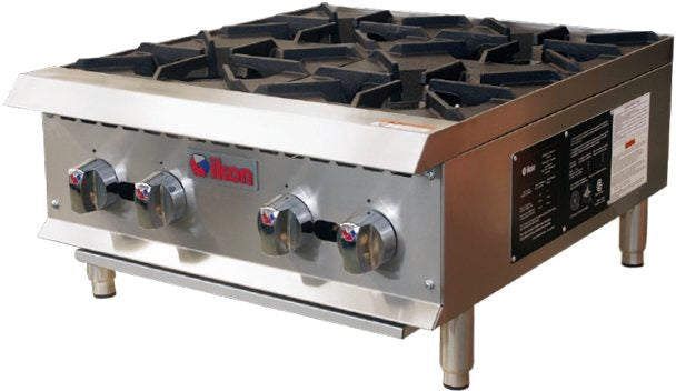 IKON COOKING - 24" 4 Burners Manual Control Gas Hotplate - IHP-4-24 (Available February)