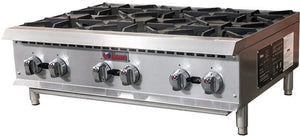 IKON COOKING - 36" 6 Burners Manual Control Gas Hotplate (Natural Gas) - IHP-6-36 (Available February)