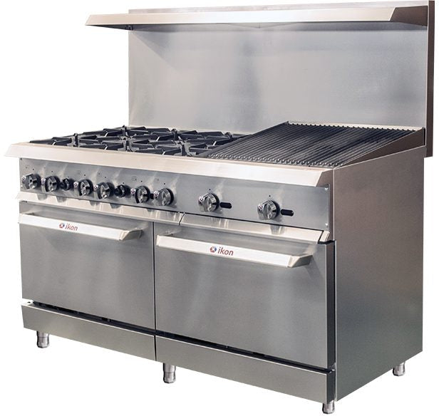 IKON COOKING - Range 60" - 6 Burners - 24" Radiant Broiler - IR-6B-24RB-60 (Available March)