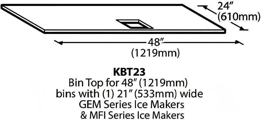 Ice-O-Matic - Ice Bin Top for (1)-MFI Dispenser - KBT23