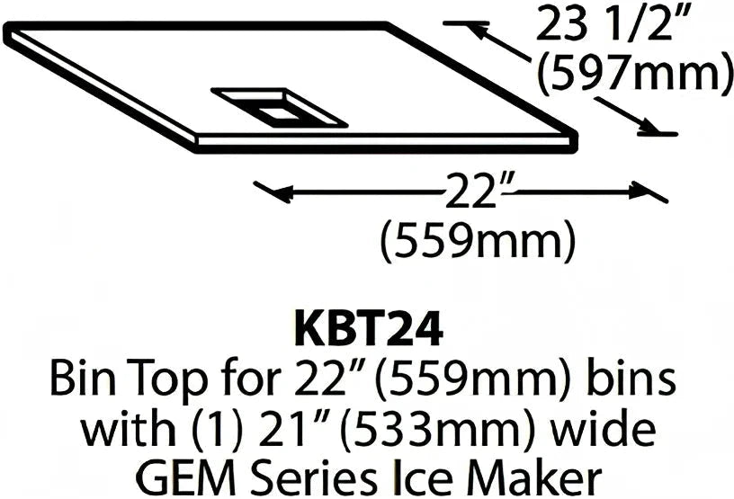 Ice-O-Matic - Ice Bin Top for (1) MFI Series or (1) GEM Series on 22" Bin - KBT24