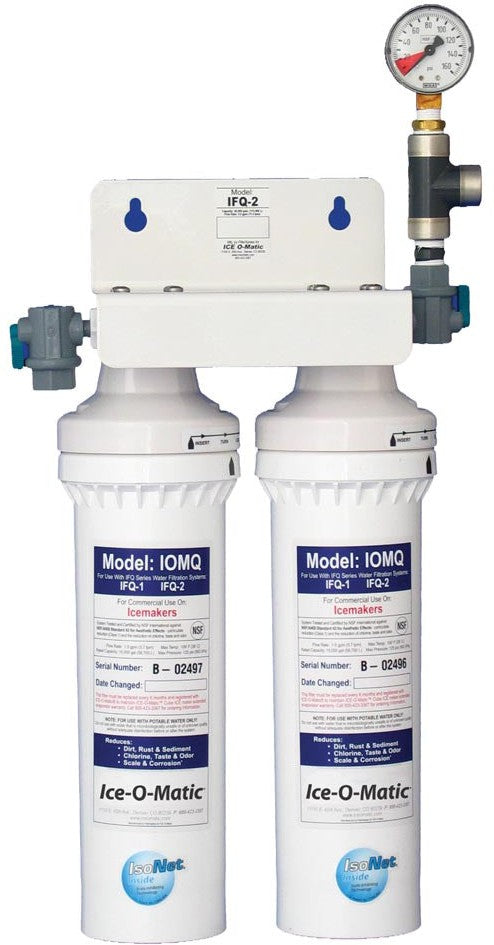 Ice-O-Matic - Water Filter Manifold Dual Filter Designed for Ice Makers Producing Between 1050 & 1400 lb - IFQ2