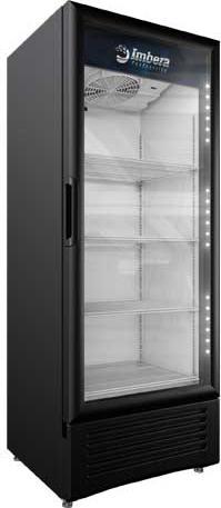 Imbera - 25″ One Glass Swing Door Refrigerator with 11.5 Cu. Ft. Capacity, Black - VR12