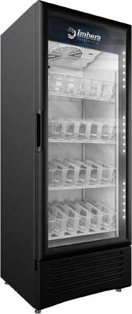 Imbera - 25″ One Glass Swing Door Refrigerator with 11.5 Cu. Ft. Capacity, Black - VR12