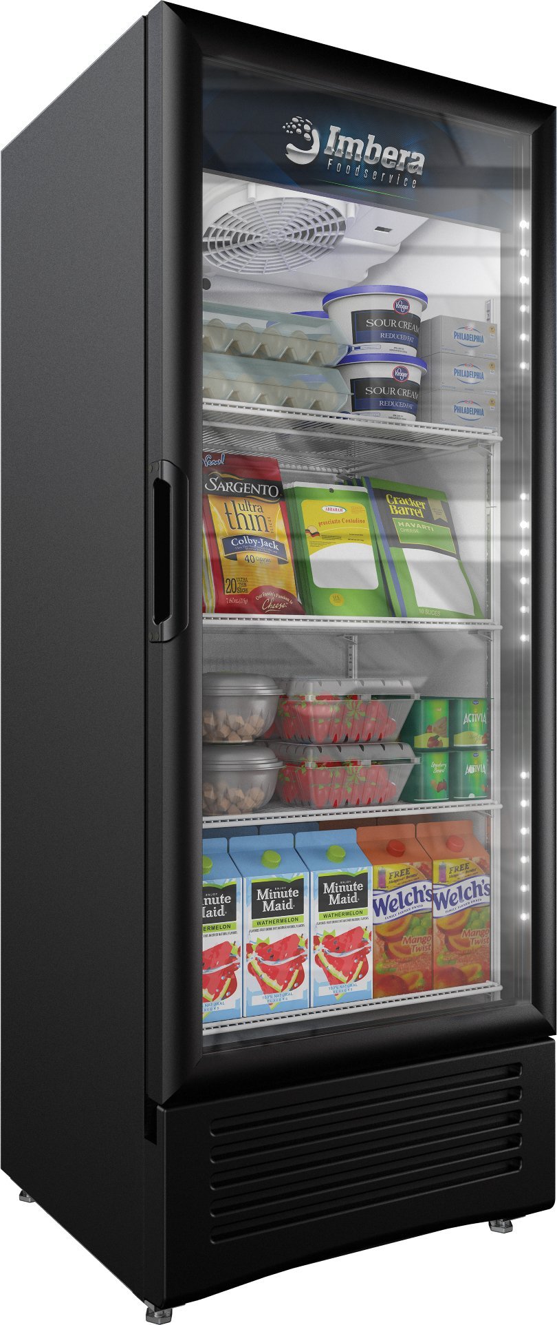 Imbera - 25″ One Glass Swing Door Refrigerator with 11.5 Cu. Ft. Capacity, Black - VR12