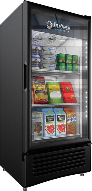 Imbera - 25″ One Glass Swing Door Refrigerator with 9 Cu. Ft. Capacity, Black - VR10