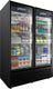 Imbera - 54” Elite Series Two Section Glass Door Refrigerator with 41 Cu.Ft. Capacity, Black - 41218