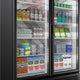 Imbera - 54” Elite Series Two Section Glass Door Refrigerator with 41 Cu.Ft. Capacity, Black - 41218