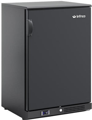 Infrico - 1 Solid Door Narrow Back Bar Cooler (Black) - IMD-ERV15 SD