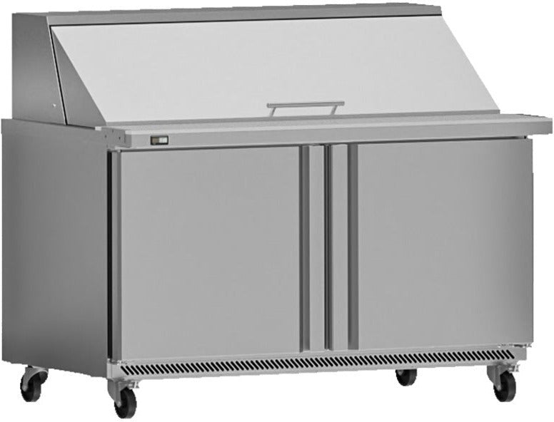 Infrico - 18 Pans 14 Ft. Two Section Megatop Sandwich/Salad Prep Table - IRT-UC48PMT