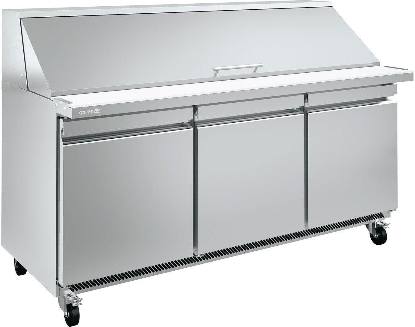 Infrico - 27 Pans 21 Ft. Three Section Megatop Sandwich/Salad Prep Table - IRT-UC72PMT