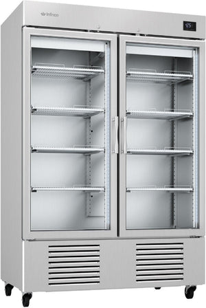 Infrico - 49 Ft. Two Section Glass Door Reach In Freezer - IRR-AN49BTCR