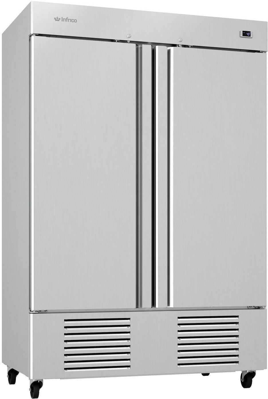 Infrico - 49 Ft. Two Section Solid Door Reach In Freezer - IRR-AN49BT