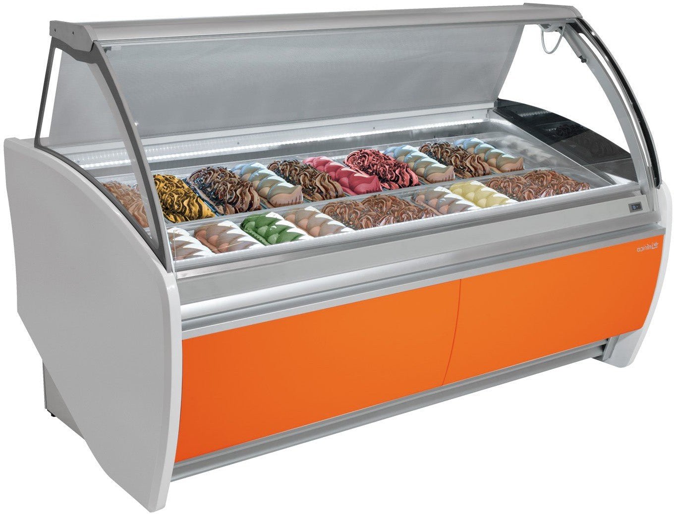 Infrico - 73" Gelato Curved Glass Display Case - IDC-VAR18H