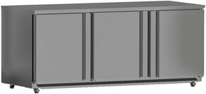 Infrico - Three Section (21 Ft.) Solid Door Shallow Depth Worktop Refrigerator - IUC-UC72RW