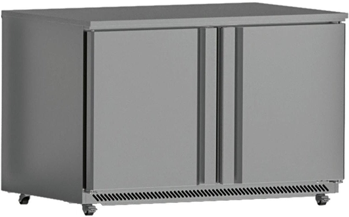 Infrico - Two Section (11 Ft.) Solid Door Shallow Depth Worktop Refrigerator - IUC-UC36RW