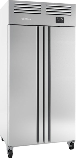 Infrico - Two Section Solid Door Slim Line Reach In Freezer - IRR-AGN602BT