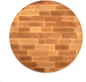 J.K. Adams - 12" x 2" Round Maple Professional End Grain Prep Board - PRO-12R-M