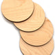 J.K. Adams - 4" x 0.31" Maple Round Coaster Set of 4 - MC-4R