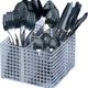 Jet-Tech - 5.1" Polypropylene Flatware 4 Compartment Basket For F-18DP - 30027 F-18DP