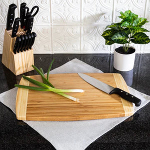 Joyce Chen - 12" x 18" Extra Large Burnished Bamboo Cutting Board - J34-0005