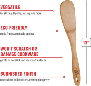 Joyce Chen - 13" All-Purpose Burnished Bamboo Spatula - J33-2017