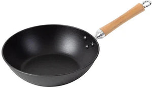 Joyce Chen - Professional Series 11.5" Cast Iron Stir Fry Pan with Maple Handle - J23-0003