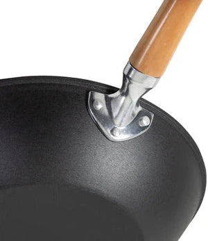 Joyce Chen - Professional Series 11.5" Cast Iron Stir Fry Pan with Maple Handle - J23-0003