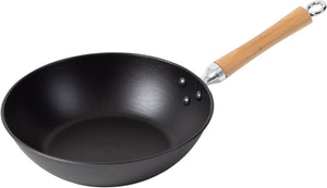 Joyce Chen - Professional Series 11.5" Cast Iron Stir Fry Pan with Maple Handle - J23-0003