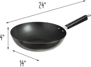 Joyce Chen - Professional Series 12" Carbon Steel Excalibur Nonstick Stir Fry Pan With Phenolic Handle - J22-0030