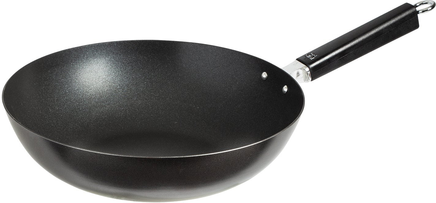 Joyce Chen - Professional Series 12" Carbon Steel Excalibur Nonstick Stir Fry Pan With Phenolic Handle - J22-0030