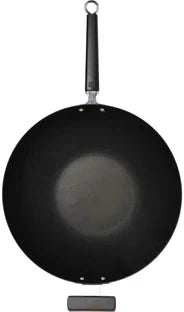 Joyce Chen - Professional Series 14" Carbon Steel Excalibur Nonstick Flat Bottom Wok With Phenolic Handles - J22-0040