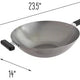 Joyce Chen - Professional Series 14" Carbon Steel Flat Bottom Wok With Phenolic Handles - J22-0060