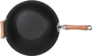 Joyce Chen - Professional Series 14" Cast Iron Flat Bottom Wok With Maple Handle - J23-0001