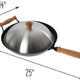 Joyce Chen - Professional Series 14" Excalibur Nonstick Flat Bottom Wok Set With Lid and Maple Handles - J22-9938