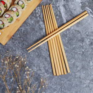 Joyce Chen - Reusable Burnished Bamboo Chopsticks, Set of 5 Pair - J30-0041