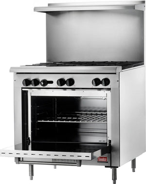 Julien - Rosko 36" Gas Floor Range, 128000 BTU - RO-RFG-36