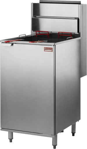 Julien - Rosko 60 lb Gas Floor Fryer, 160000 BTU, Natural- RO-FFG-160-Natural Gas