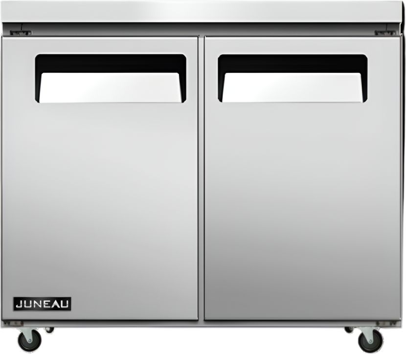 Juneau - 36" Stainless Steel Undercounter Double Door Refrigerated Prep Table - 58012