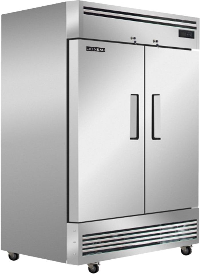 Juneau - 54″ Reach-in Refrigerator 2-Door Stainless Steel 39 Cu.Ft. Capacity - 58002