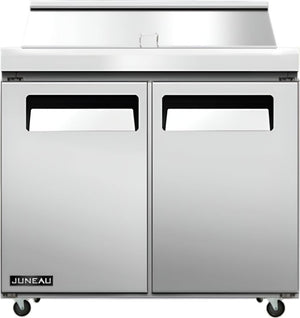 Juneau - 60″ Refrigerated Prep Table, 2 Doors, 8.9 Cu.Ft (249 Liter) Capacity - 58008