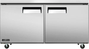 Juneau - 60″ Undercounter Freezer Double Doors Stainless Steel, 8.9 Cu.Ft. / 249 L Capacity - 58017