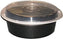 Kari-Out - 32 Oz  Deep Round Black Plastic Containers with Lid Combo, 150/Cs - HC0750B