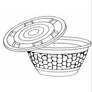 Kari-Out - 36 Oz White Plastic Bowl with Lid Combo, 150/Cs- 3201400