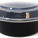 Kari-Out - 7" Shallow Round Black Plastic Containers with Lid Combo Pack of 150 - MK0700B