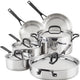 KitchenAid - 10 PC 5-Ply Clad Polished Stainless Steel Cookware Set - 30001-TF05