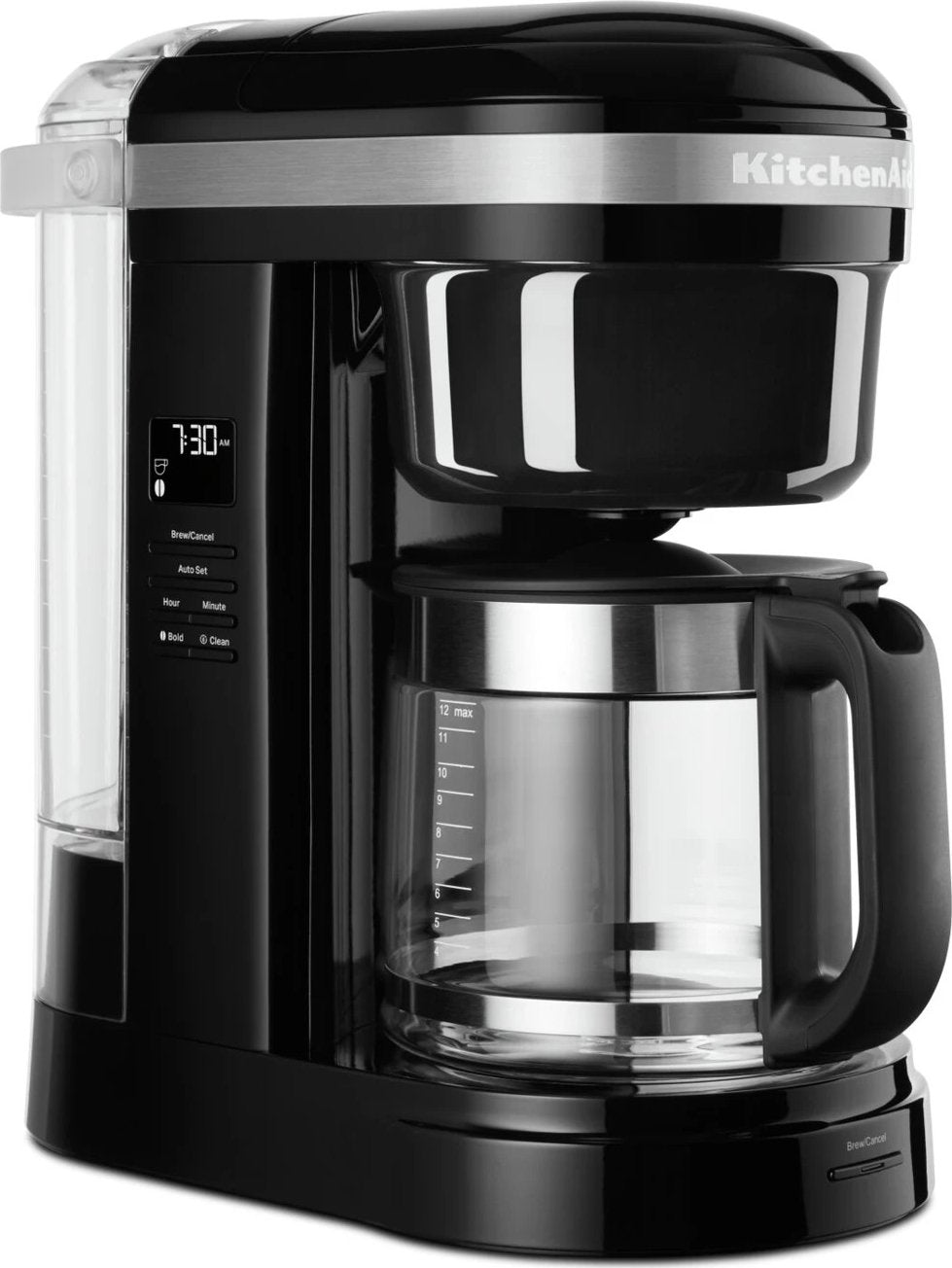 KitchenAid - 12 Cup Drip Coffee Maker with Spiral Showerhead Onyx Black - KCM1208OB